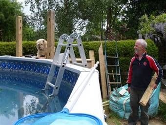 EW self build customer and dog
