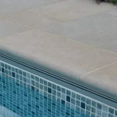 Fossil Antique Pearl swimming pool copings